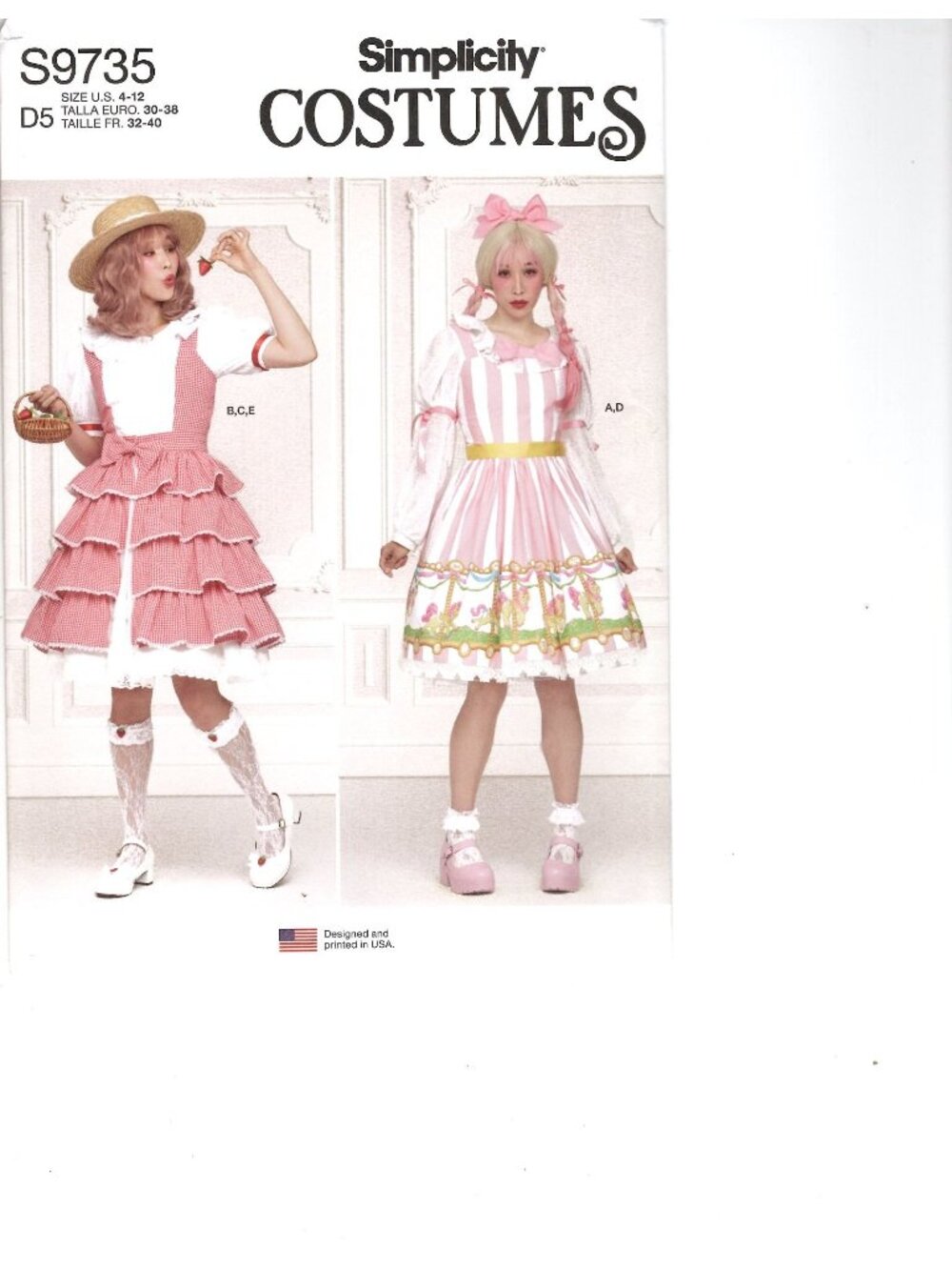 Simplicity S9735 Misses 14 to 22 Lolita Dress Costume Uncut Sewing Pattern New